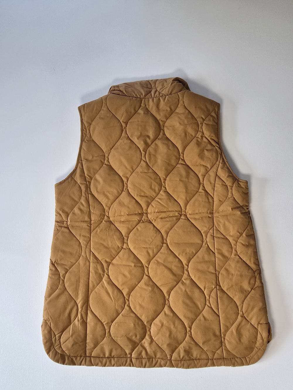 Lands' End Quilted Camel Brown Vest - Picture 3 of 6